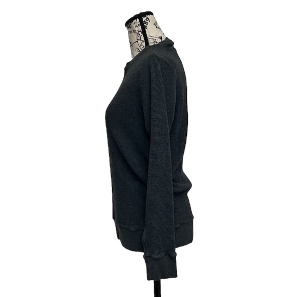 VTG GAP Waffle Knit Grey Pullover Goth Grunge Preppy Y2k Retro Casual Classic S - Picture 4 of 11